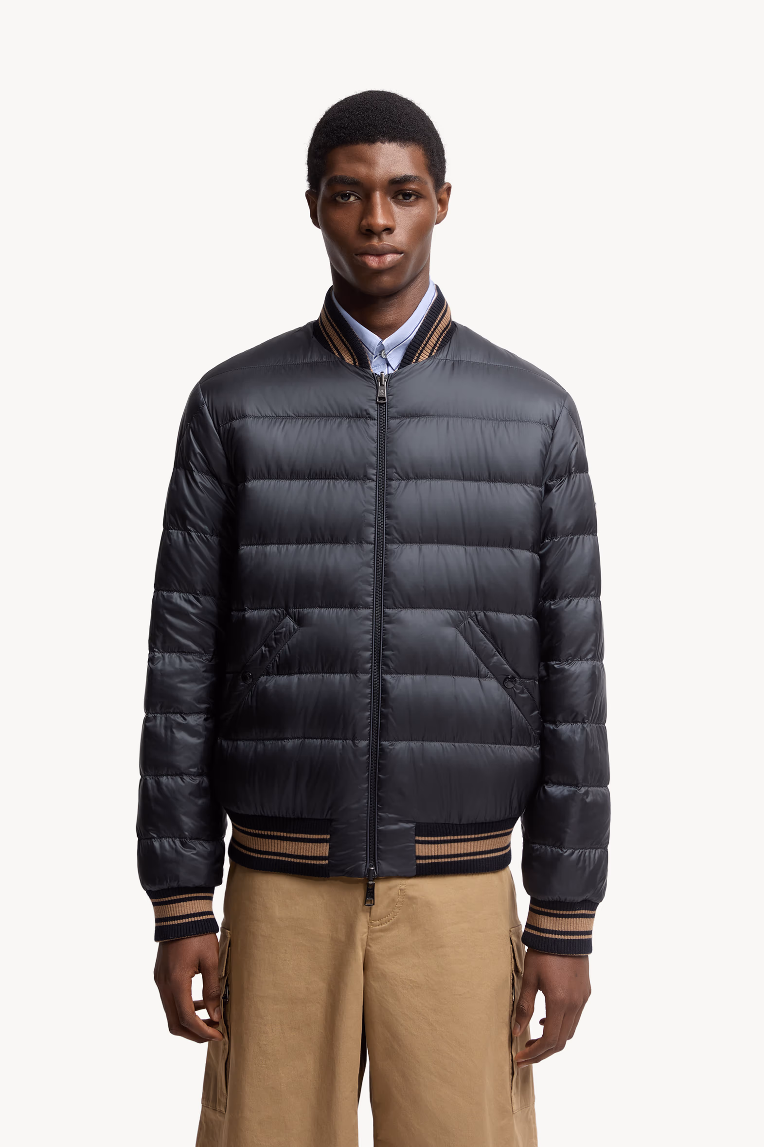 Vennes Reversible Down Bomber Jacket Men Camel Beige Moncler 6